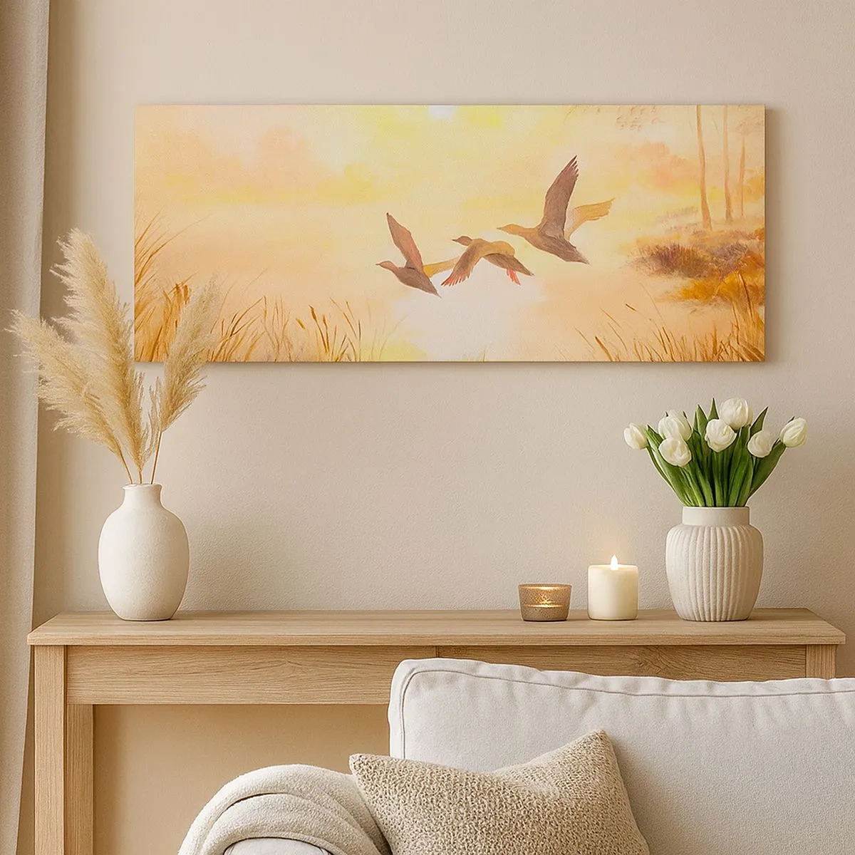 Bild auf Leinwand - Leinwandbild - Der Beginn einer langen Reise - 100x40 cm