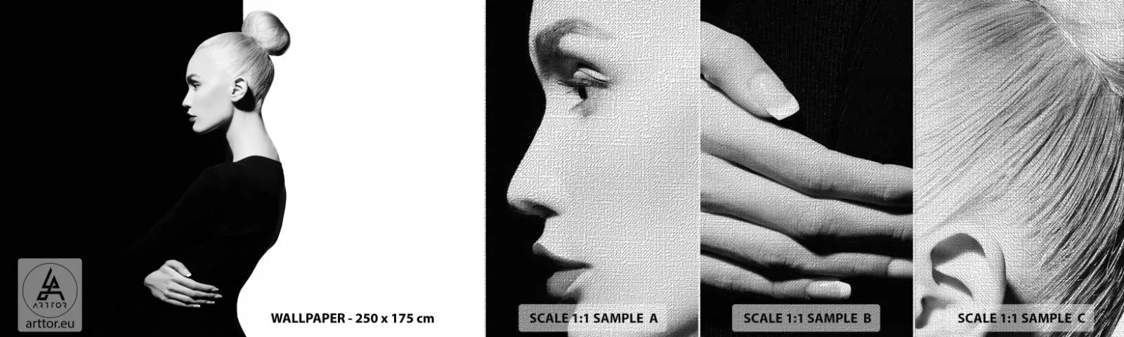 Fototapeten Muster Premium Canvas - Einfach eine Frau - Mode, Frau, Elegant - 100x30 cm