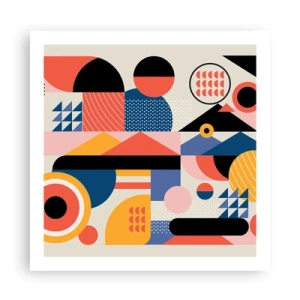 Poster - Komposition: Na, los, spiel! - 60x60 cm