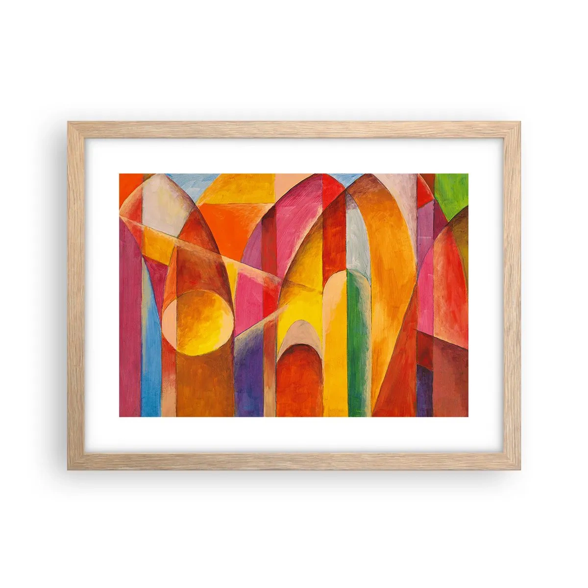 Poster in einem Rahmen aus heller Eiche - Kathedrale der Sonne - 40x30 cm