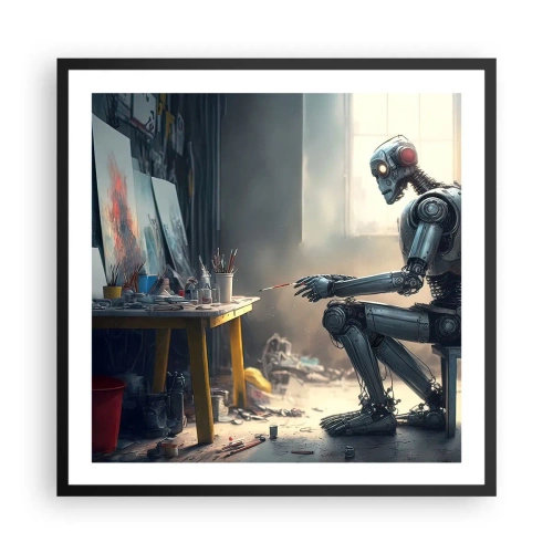 Poster in einem schwarzem Rahmen - Schöpfungsakt - 60x60 cm