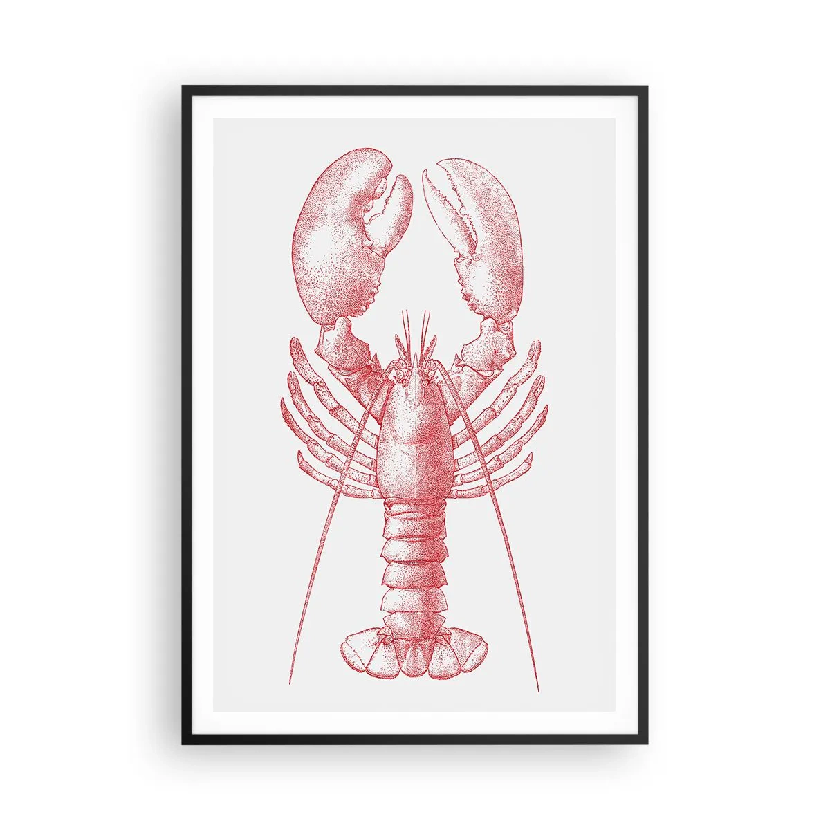 Poster in einem schwarzem Rahmen - Hummer, der Homers würdig ist - 70x100 cm