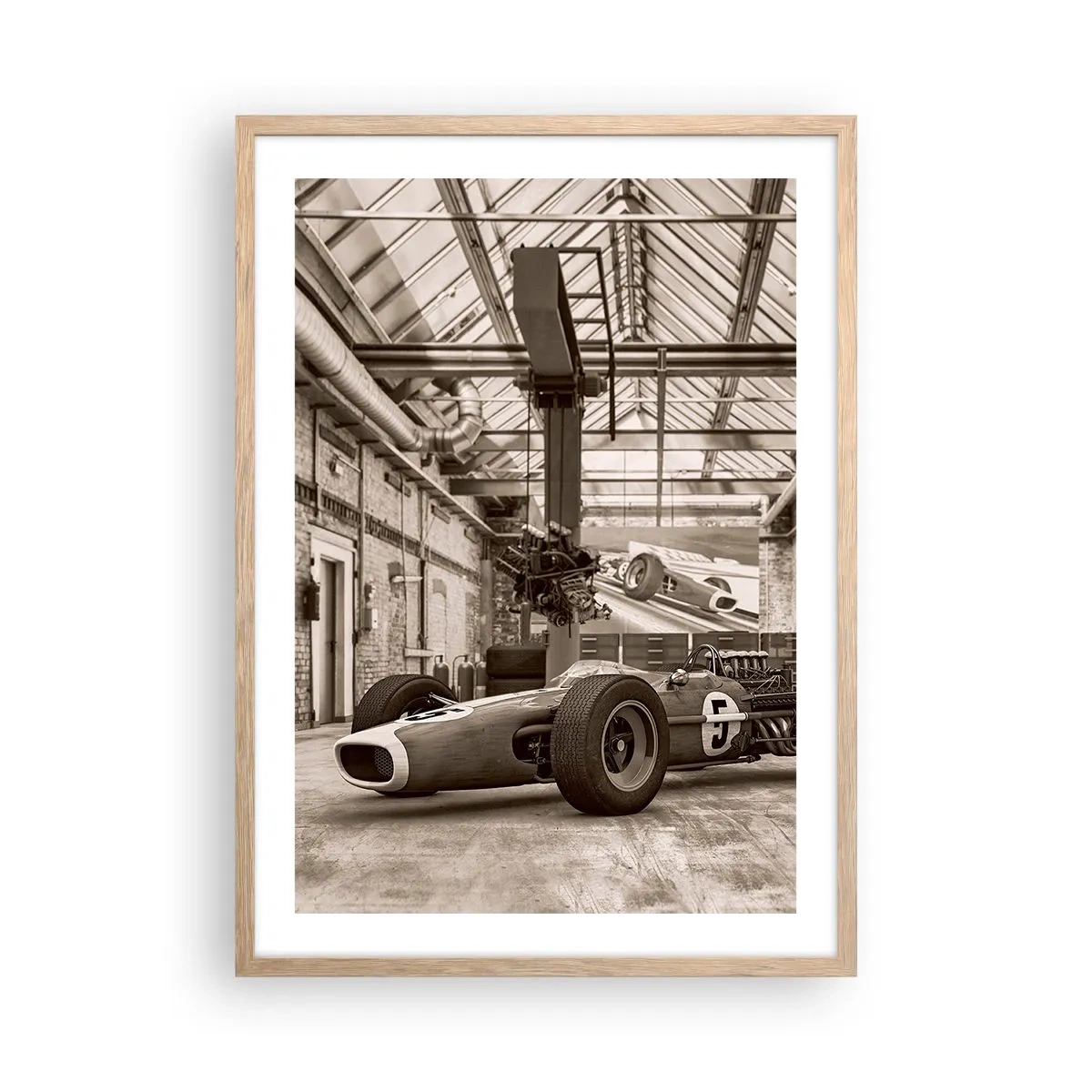 Poster in einem Rahmen aus heller Eiche - Die Siegerruhe - 50x70 cm