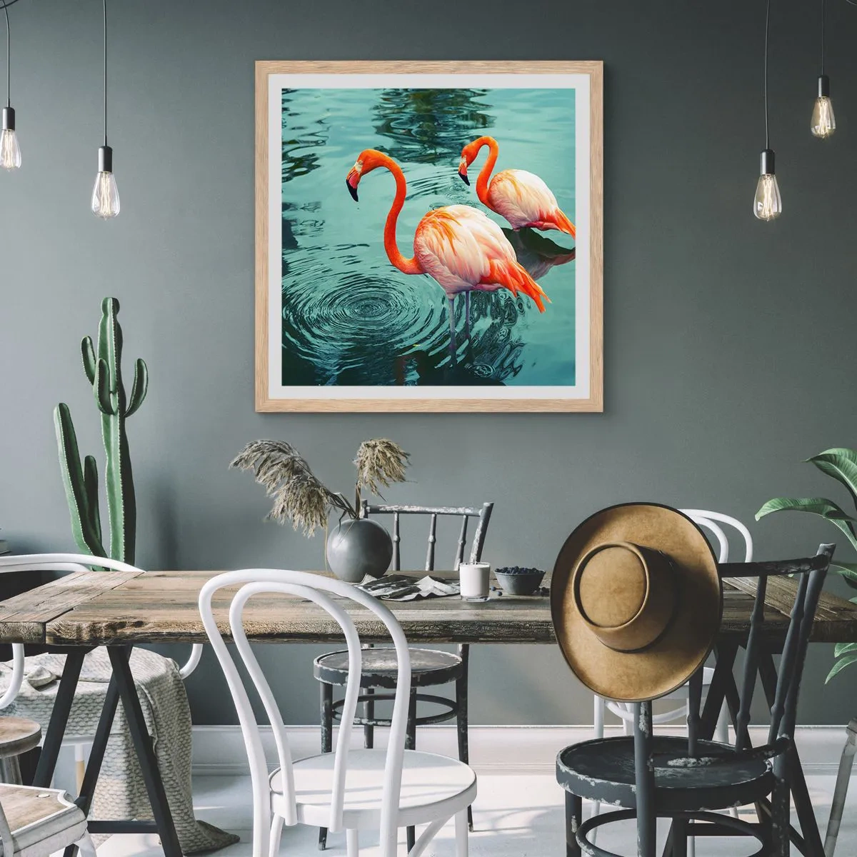 Poster in einem Rahmen aus heller Eiche - Wir sind jetzt in Mode - 60x60 cm