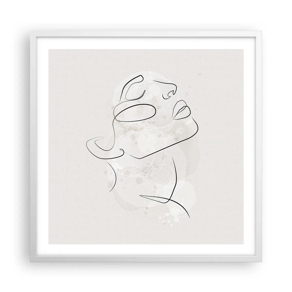 Poster in einem weißen Rahmen - Die Umrisse eines Traums - 60x60 cm