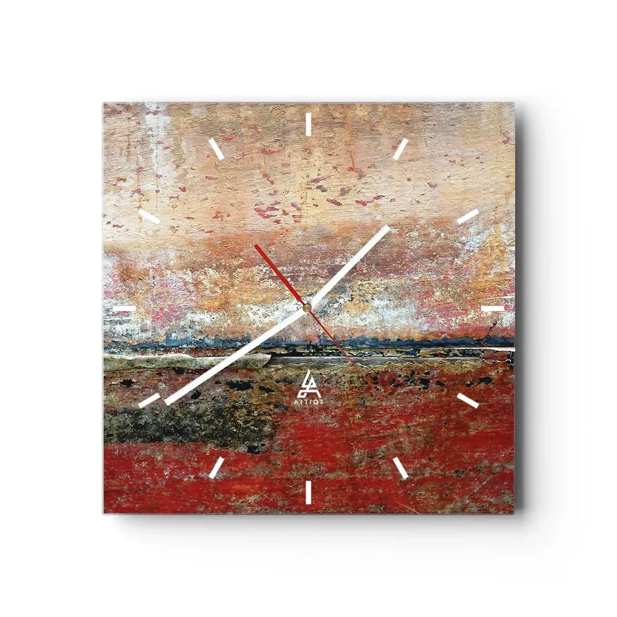 Wanduhr - Glasuhr - Vielleicht liegt es am Meer - 40x40 cm