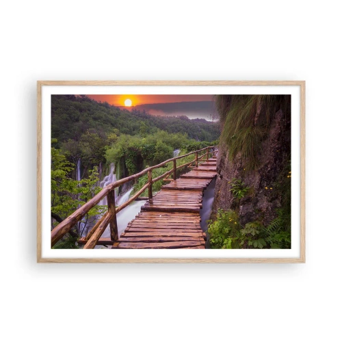 Poster in einem Rahmen aus heller Eiche - Schönheit jenseits des Glaubens - 91x61 cm