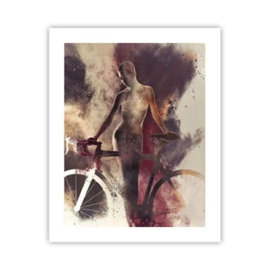 Poster - Eine Fahrradseele in Marmorformen - 40x50 cm