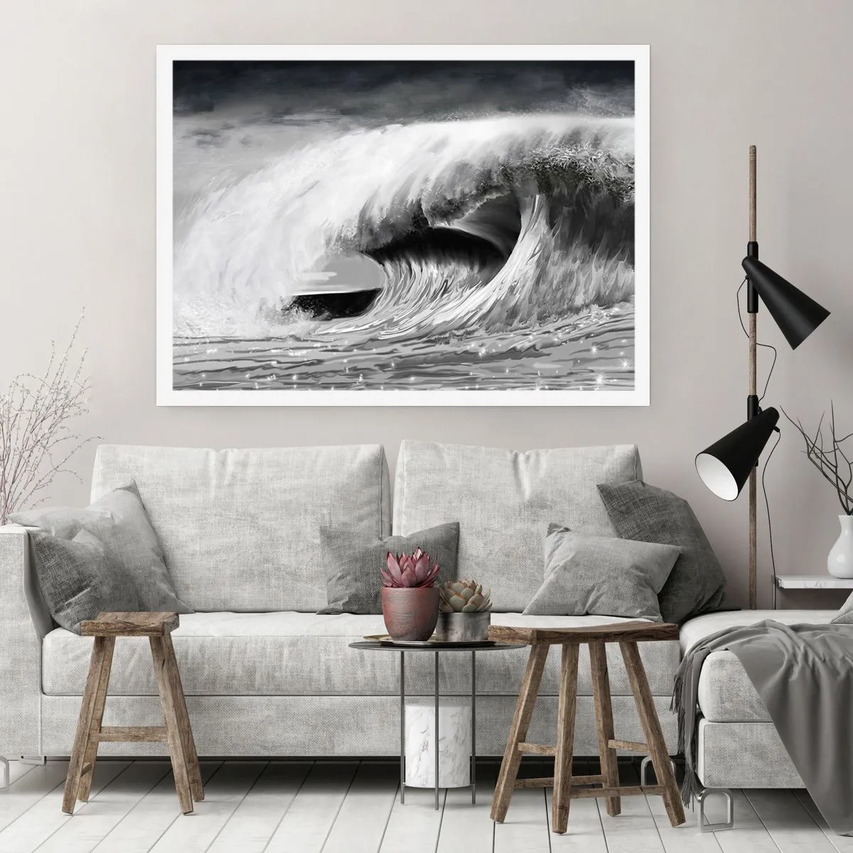 Poster - Wut des Ozeans - 40x30 cm