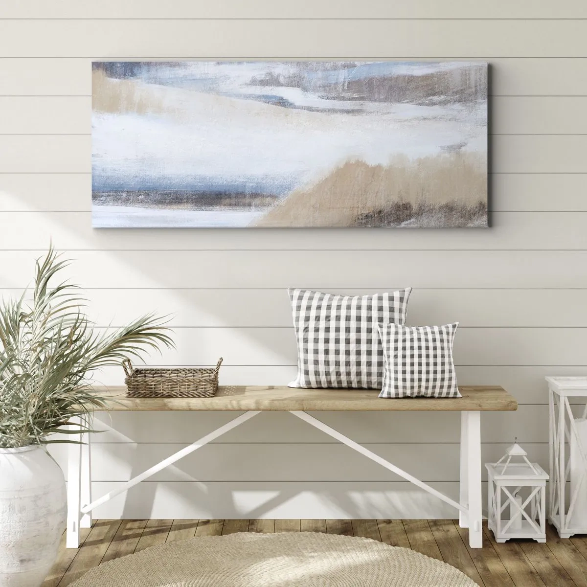 Bild auf Leinwand - Leinwandbild - Winterkomposition - 100x40 cm
