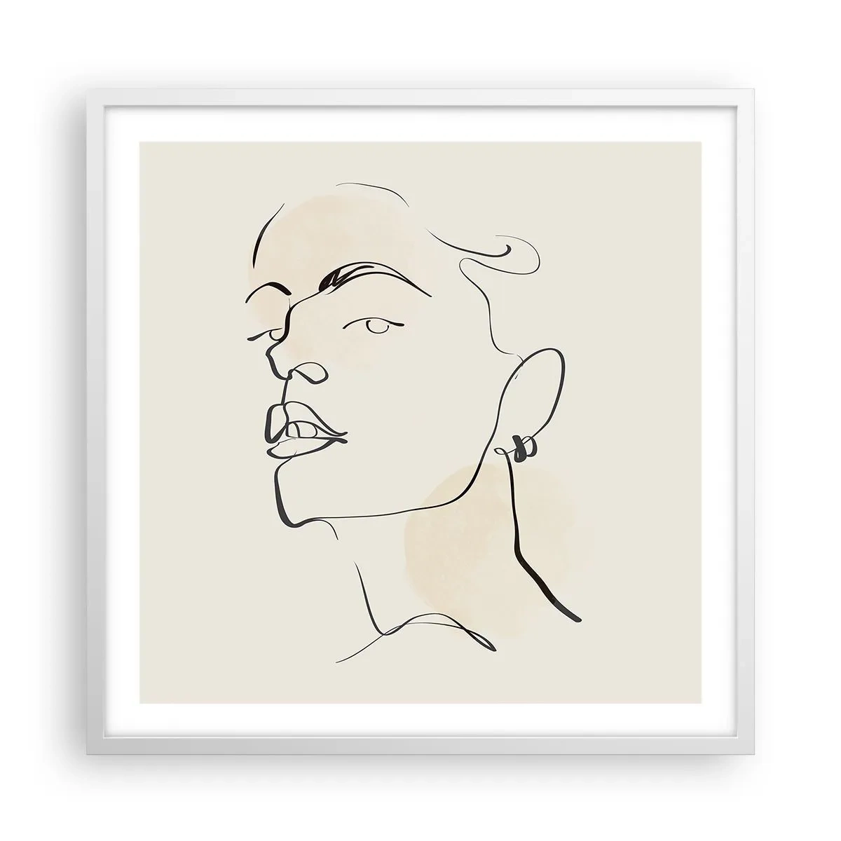 Poster in einem weißen Rahmen - Ein stolzer Blick - 60x60 cm