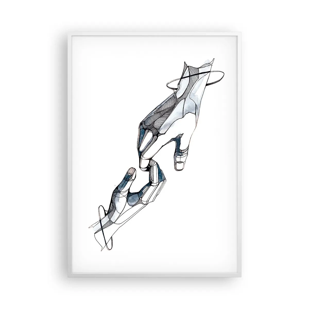 Poster in einem weißen Rahmen - Eine gute Geste - 70x100 cm