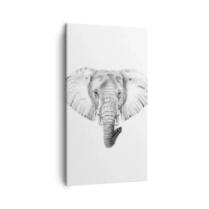 Bild auf Leinwand - Leinwandbild - Da war ein Elefant, so groß wie - ein Elefant - 45x80 cm