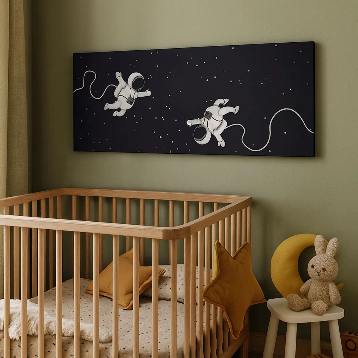 Bild auf Leinwand - Leinwandbild - Kosmischer Tanz - 100x40 cm