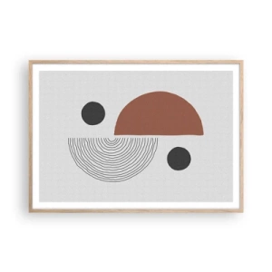 Poster in einem Rahmen aus heller Eiche - Perfektion des Rades - 100x70 cm