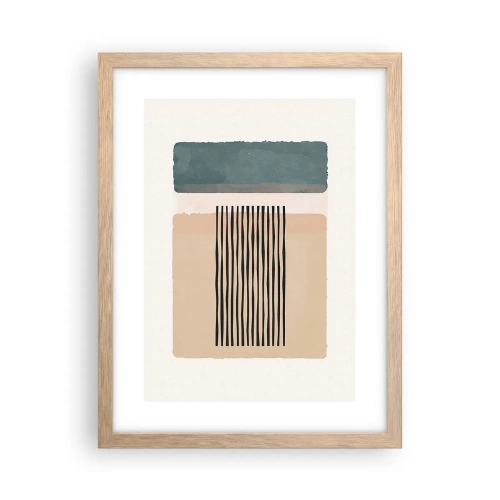 Poster in einem Rahmen aus heller Eiche - Alles ist in Ordnung - 30x40 cm