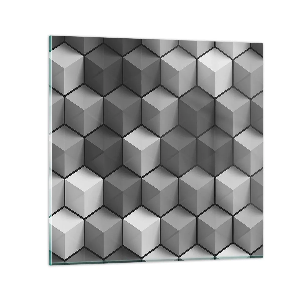 Glasbild - Bild auf glas - Kubistisches Puzzle - 70x70 cm