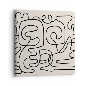 Bild auf Leinwand - Leinwandbild - Folge der Spur - 40x40 cm