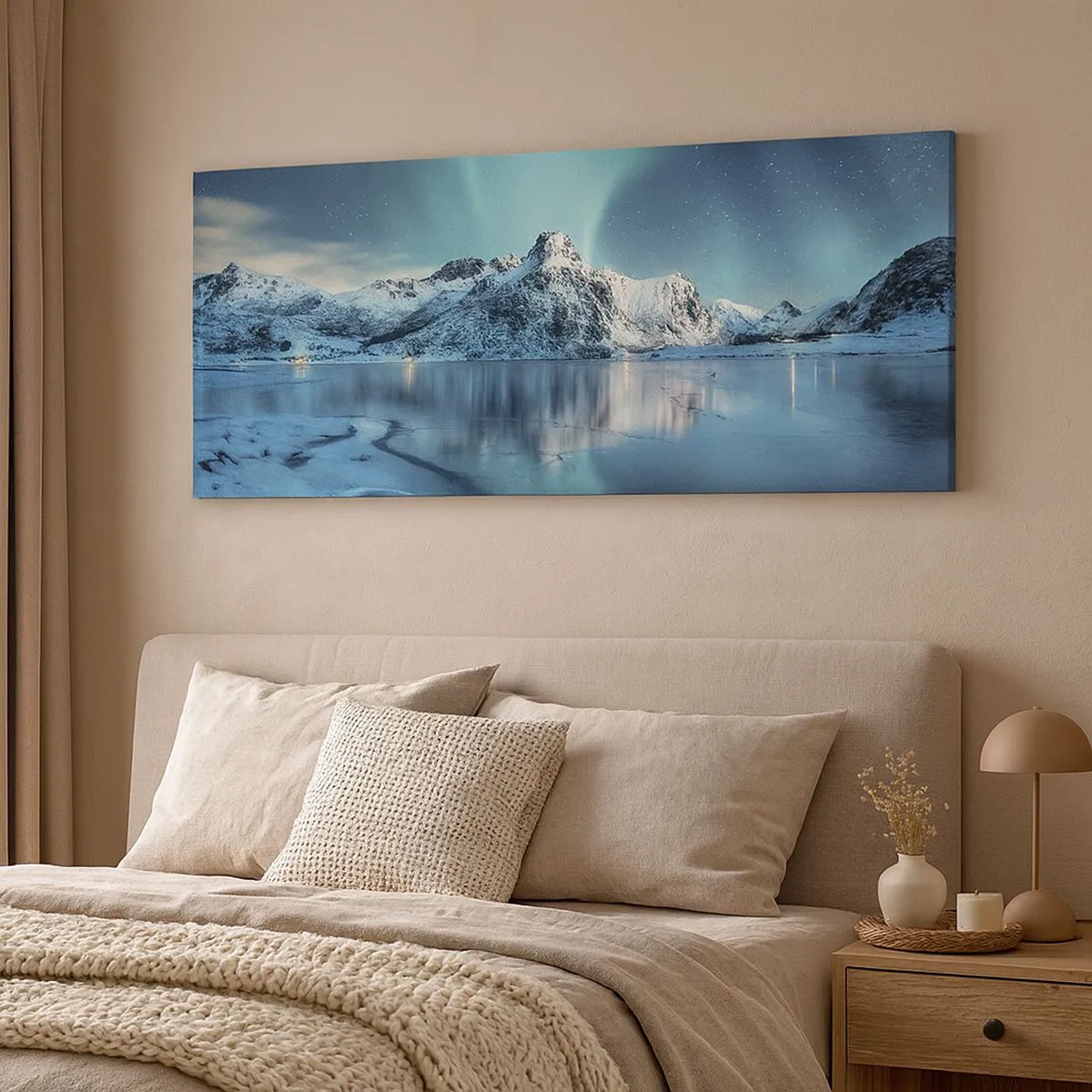 Bild auf Leinwand - Leinwandbild - Lichtnacht - 100x40 cm