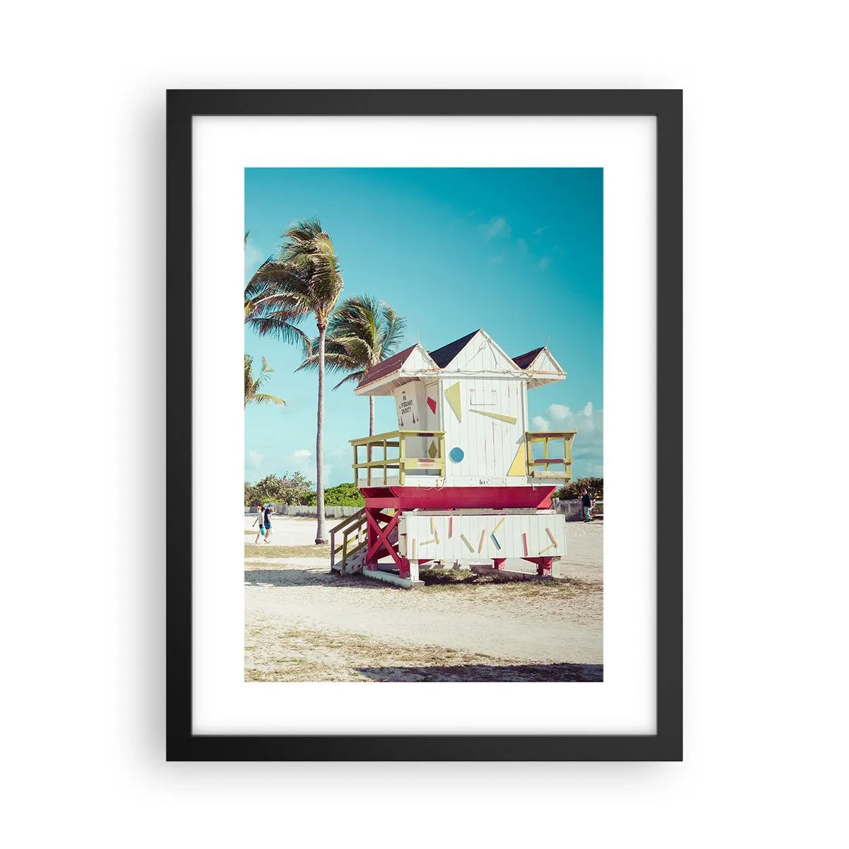 Poster in einem schwarzem Rahmen - Dir steht ein schöner Tag bevor - 30x40 cm