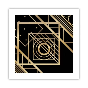 Poster - Goldene Geometrie - 40x40 cm