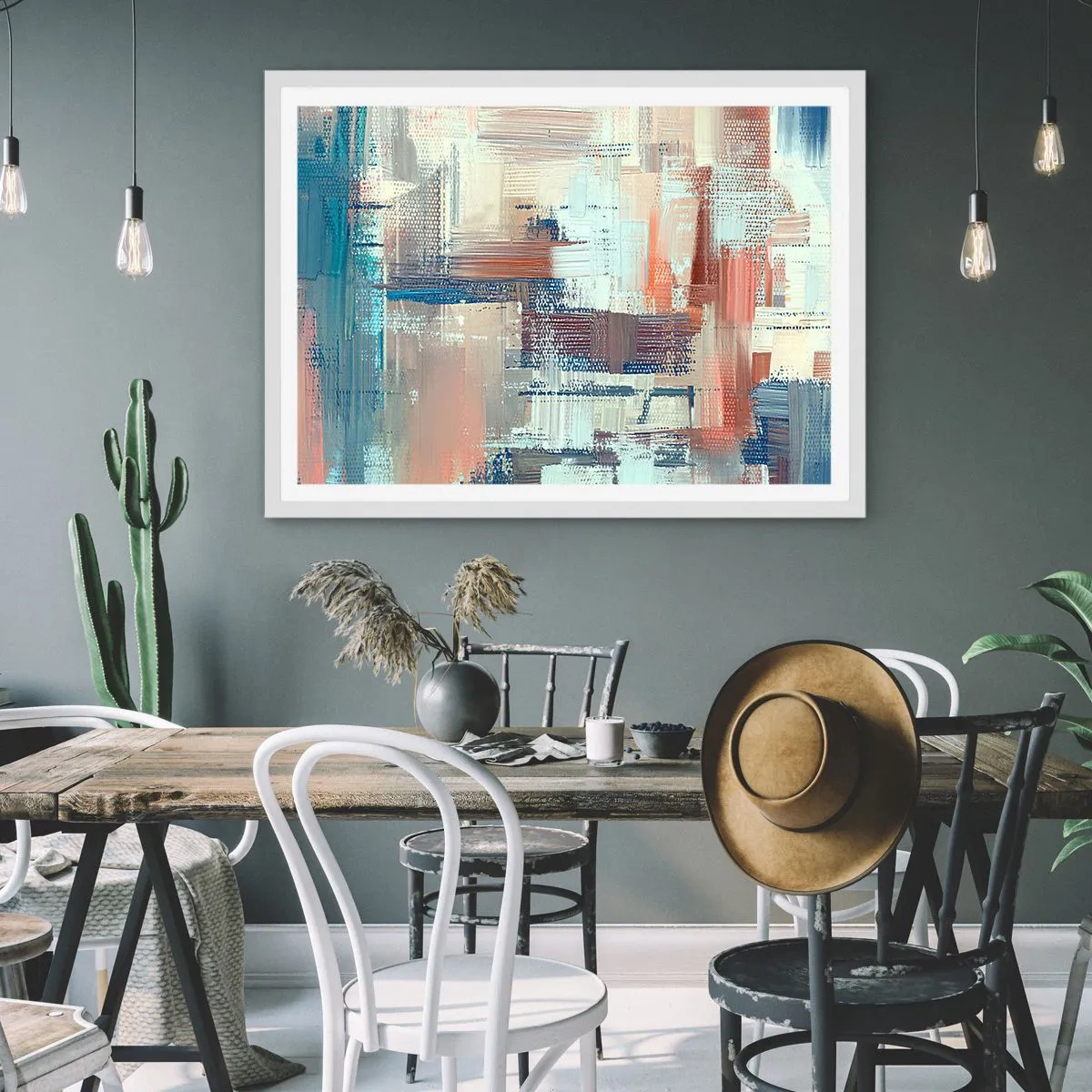 Poster in einem weißen Rahmen - Zum Licht kommen - 40x30 cm