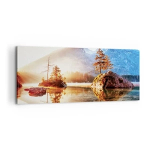Bild auf Leinwand - Leinwandbild - Natur in neuem Licht - 100x40 cm