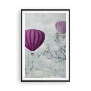 Poster in einem schwarzem Rahmen - Wie Schiffe am Himmel - 61x91 cm