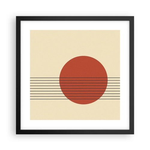 Poster in einem schwarzem Rahmen - Immer wieder und weiter - 40x40 cm
