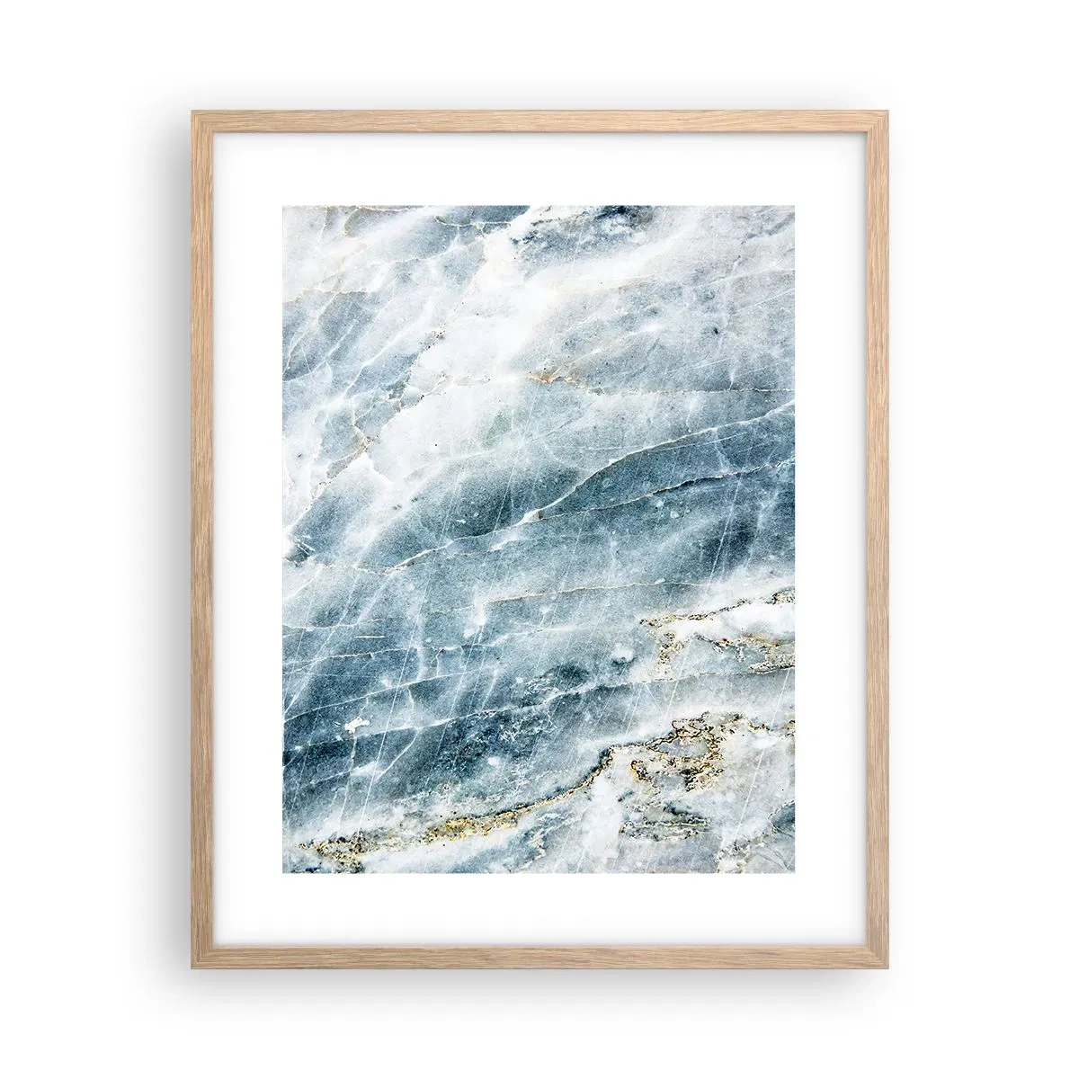 Poster in einem Rahmen aus heller Eiche - Eiswelt - 40x50 cm