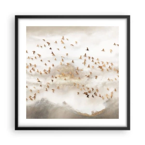 Poster in einem schwarzem Rahmen - Es ist schon die Zeit… - 50x50 cm