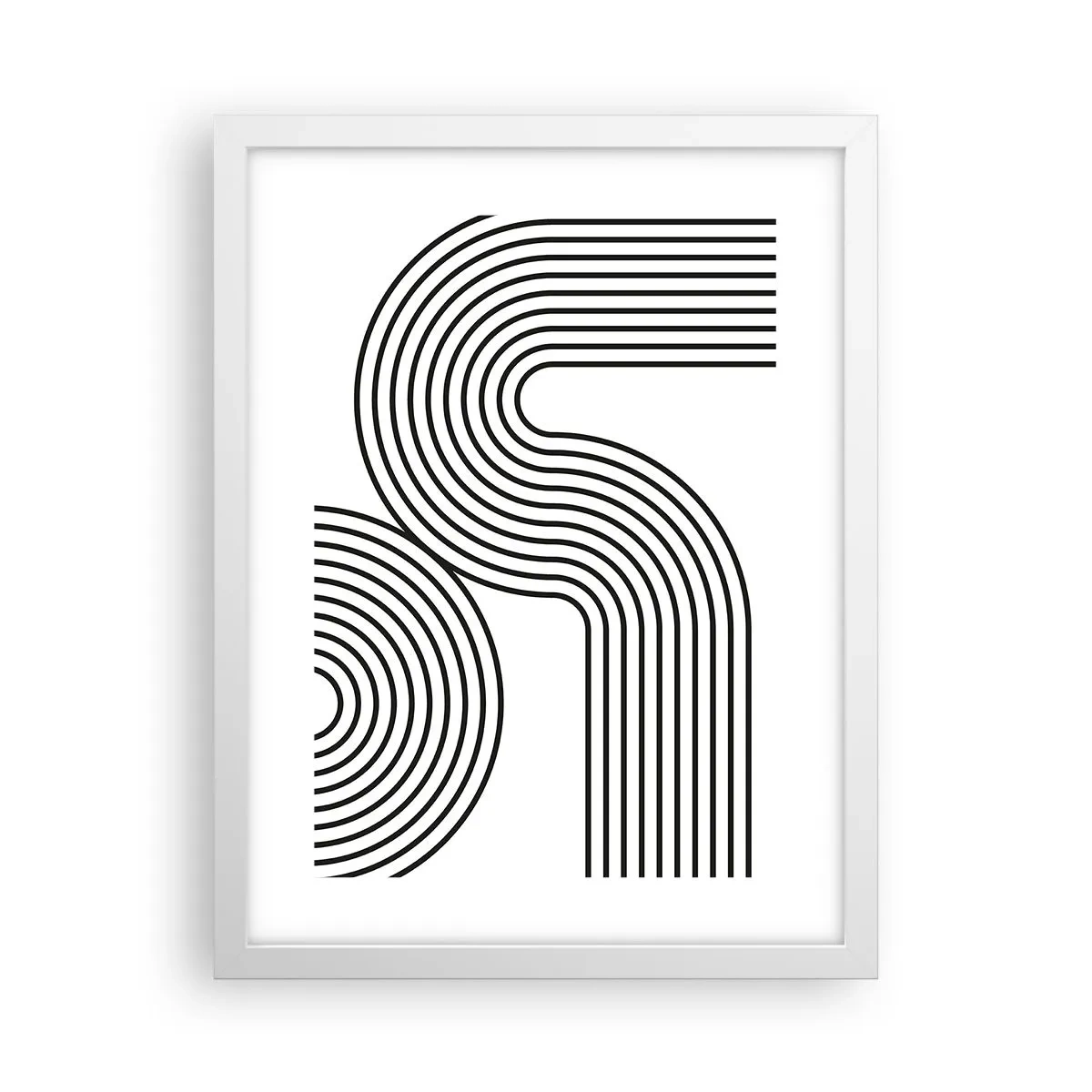 Poster in einem weißen Rahmen - An der Kurve - 30x40 cm