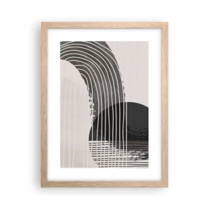 Poster in einem Rahmen aus heller Eiche - Hin und zurück - 30x40 cm