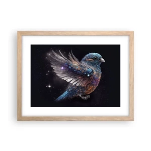 Poster in einem Rahmen aus heller Eiche - Diamantsperling - 40x30 cm