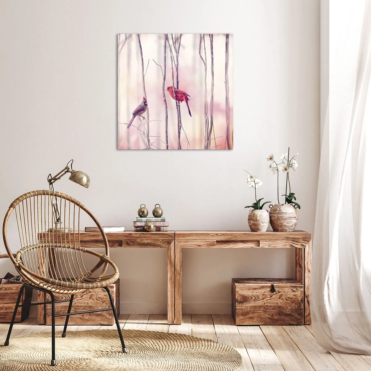 Bild auf Leinwand - Leinwandbild - Geschichte vom rosa Wald - 30x30 cm