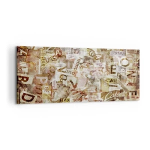 Bild auf Leinwand - Leinwandbild - Ich vereinige das Geschwätz - 100x40 cm