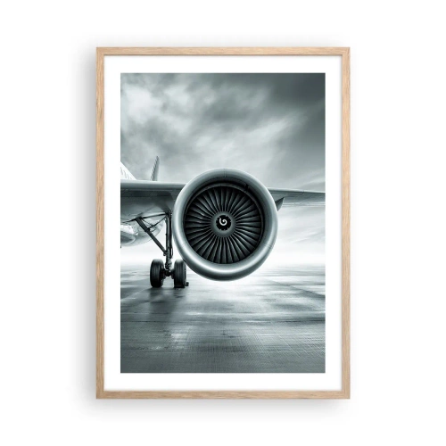 Poster in einem Rahmen aus heller Eiche - Die Macht ist da! - 50x70 cm