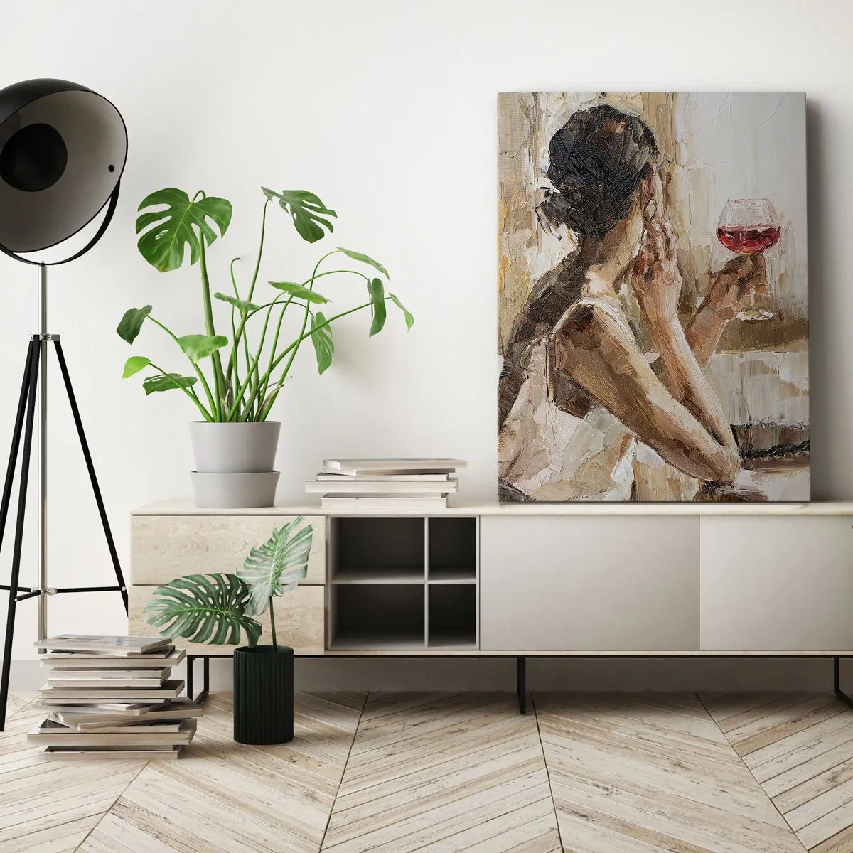 Bild auf Leinwand - Leinwandbild - Der Geschmack eines guten Moments - 55x100 cm