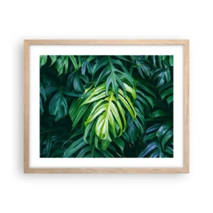 Poster in einem Rahmen aus heller Eiche - Tauchen Sie ein in die Frische - 50x40 cm