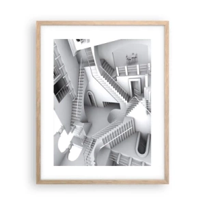 Poster in einem Rahmen aus heller Eiche - Die Paradoxien des Weltraums - 40x50 cm