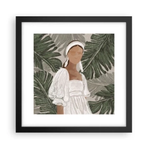 Poster in einem schwarzem Rahmen - Exotisches Porträt - 30x30 cm