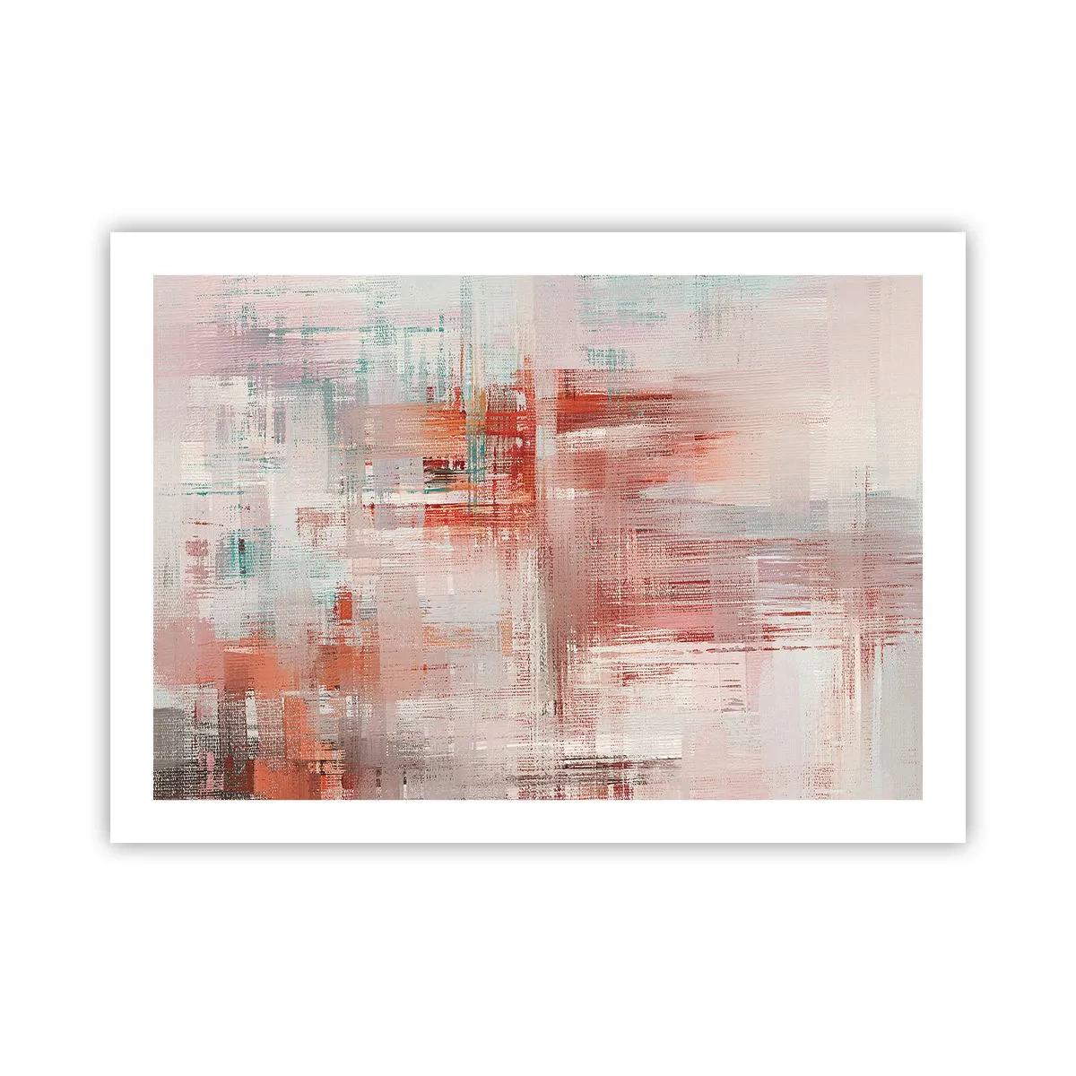 Poster - Dunstig. Aber rosa - 70x50 cm