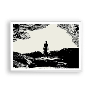 Poster in einem weißen Rahmen - Neuer Blick - 100x70 cm