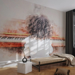 Selbstklebende Fototapete Deluxe Sticker - In der neuen Welt - Klavier, Musik, Musiker - 250x175 cm