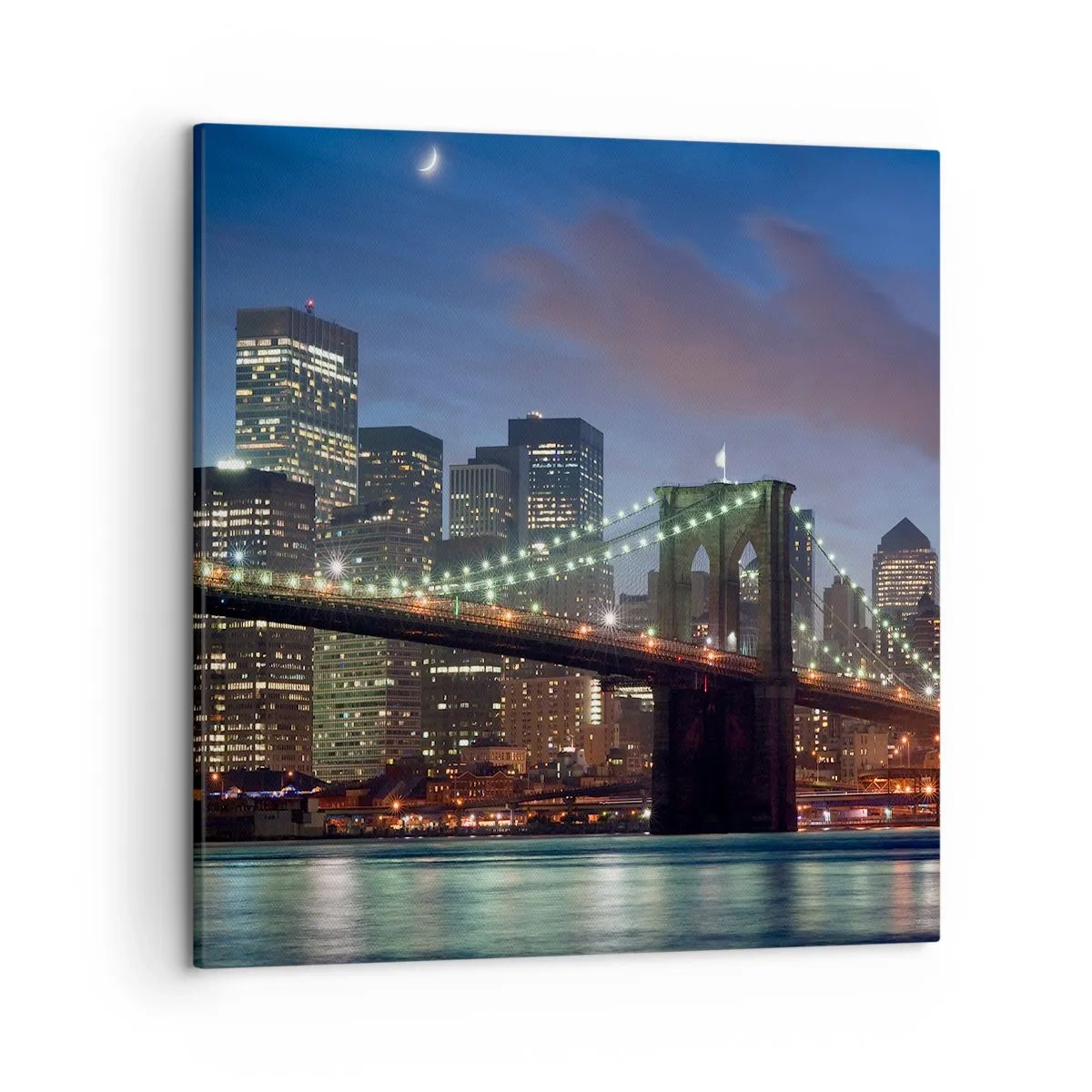 Bild auf Leinwand - Leinwandbild - Leuchtende Nacht - 50x50 cm