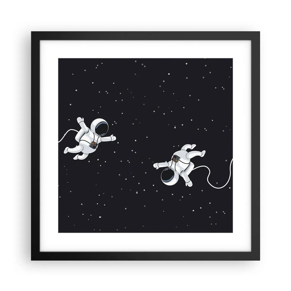 Poster in einem schwarzem Rahmen - Kosmischer Tanz - 40x40 cm