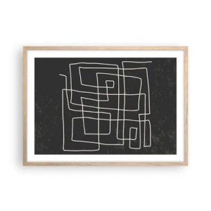 Poster in einem Rahmen aus heller Eiche - Nicht so einfach - 70x50 cm