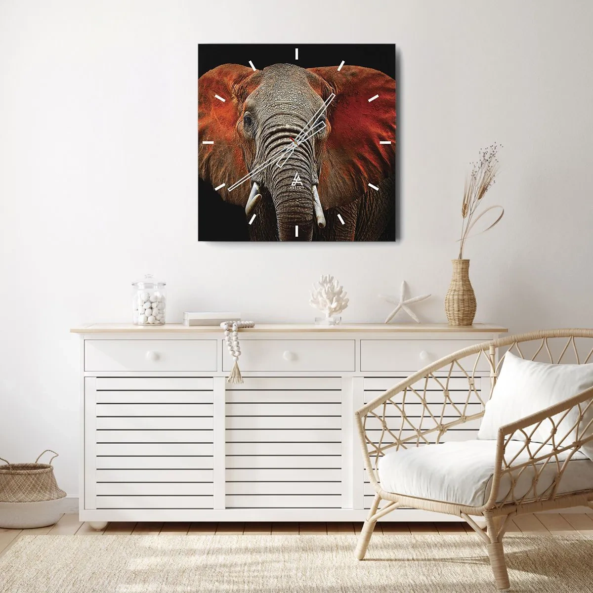 Wanduhr - Glasuhr - Ich bin wild und du? - 40x40 cm