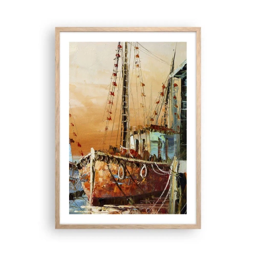 Poster in einem Rahmen aus heller Eiche - Friedliche Rückkehr - 50x70 cm