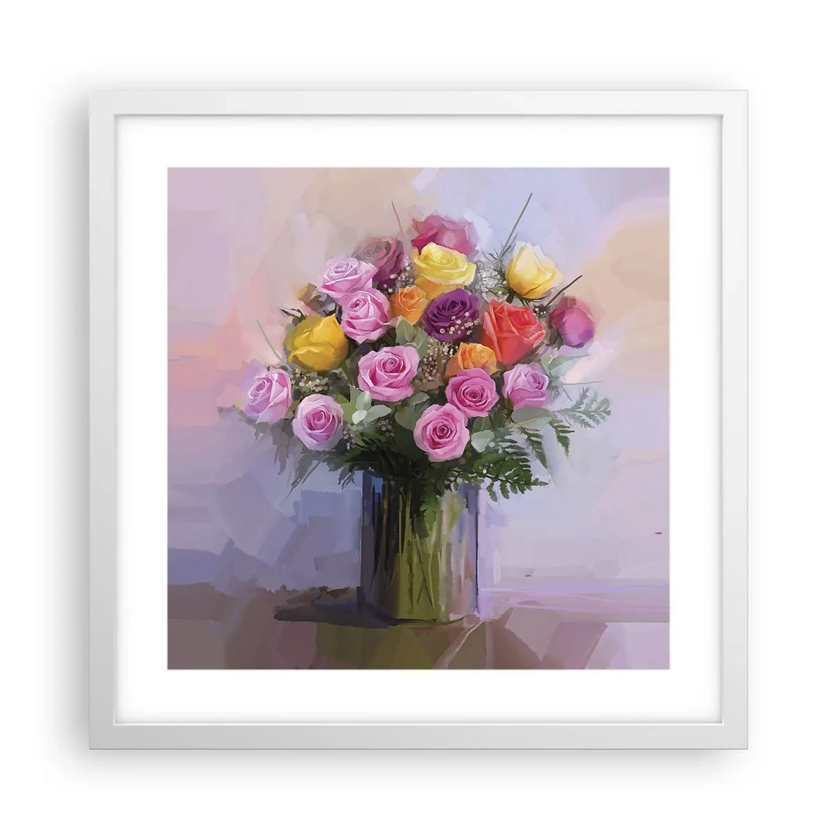 Poster in einem weißen Rahmen - Festgehaltene Schönheit - 40x40 cm